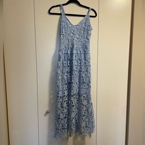 Blue lace illusion dress!